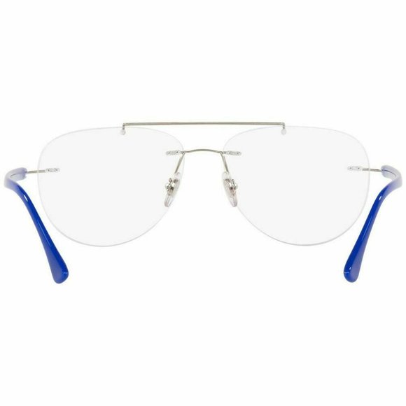 Ray-Ban Aviator Eyeglasses Silver W/Demo Lens - Picture 4 of 4